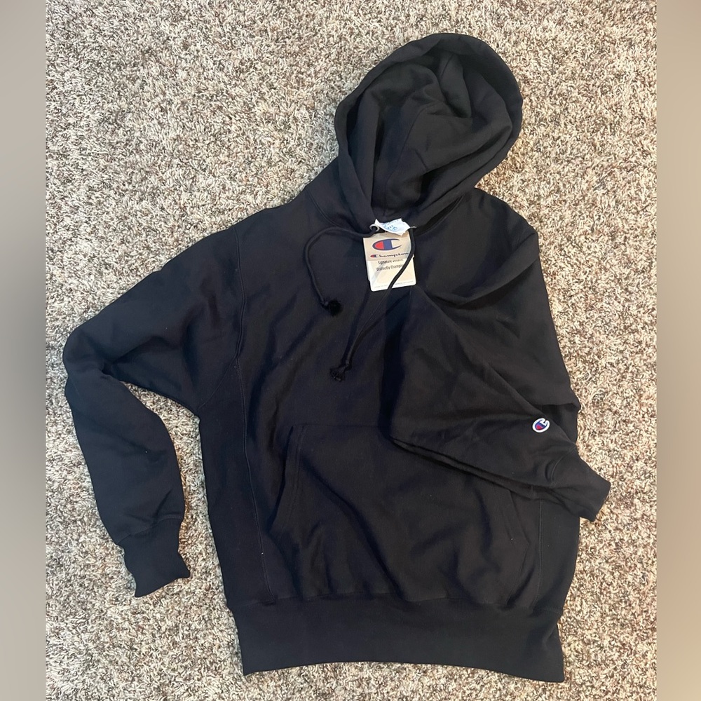 Black Champion hoodie. New with tags. Size small